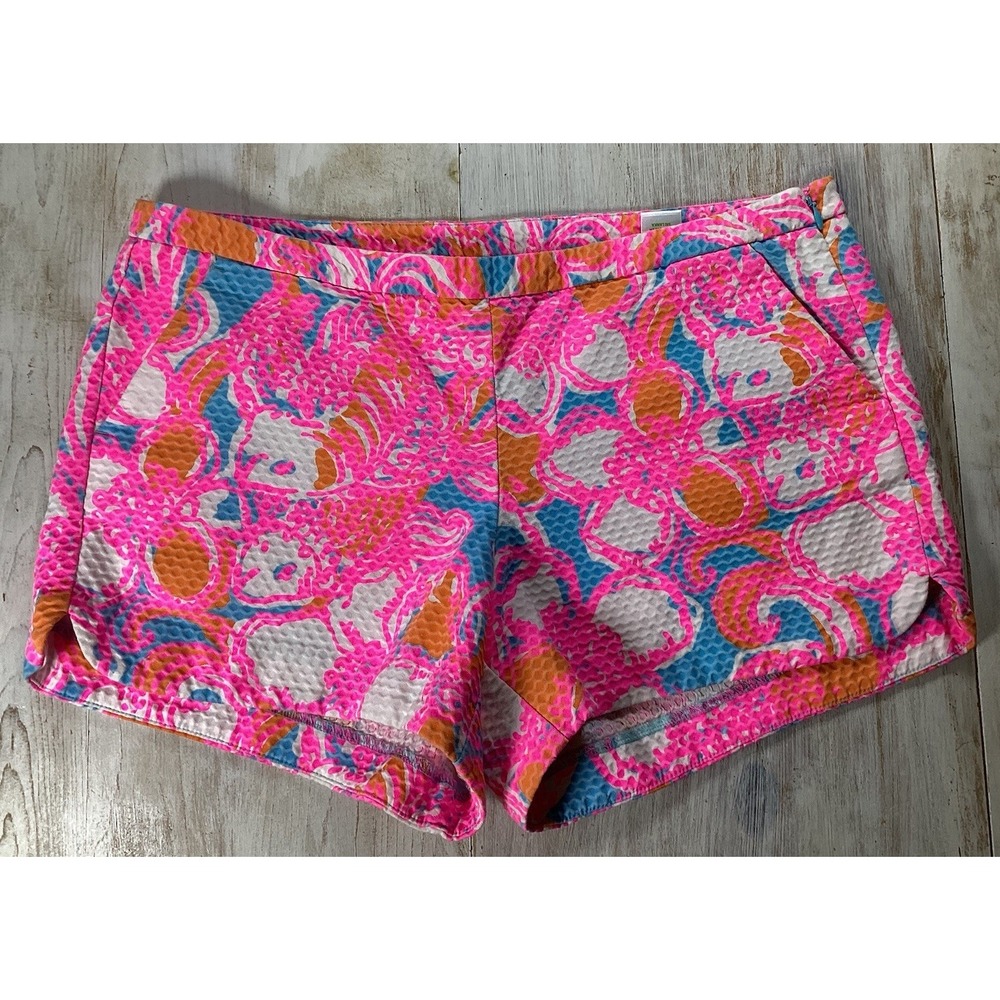 Lilly Pulitzer Adie Shorely Blue Feeling Cotton Shorts Women's Size 10 Preppy
